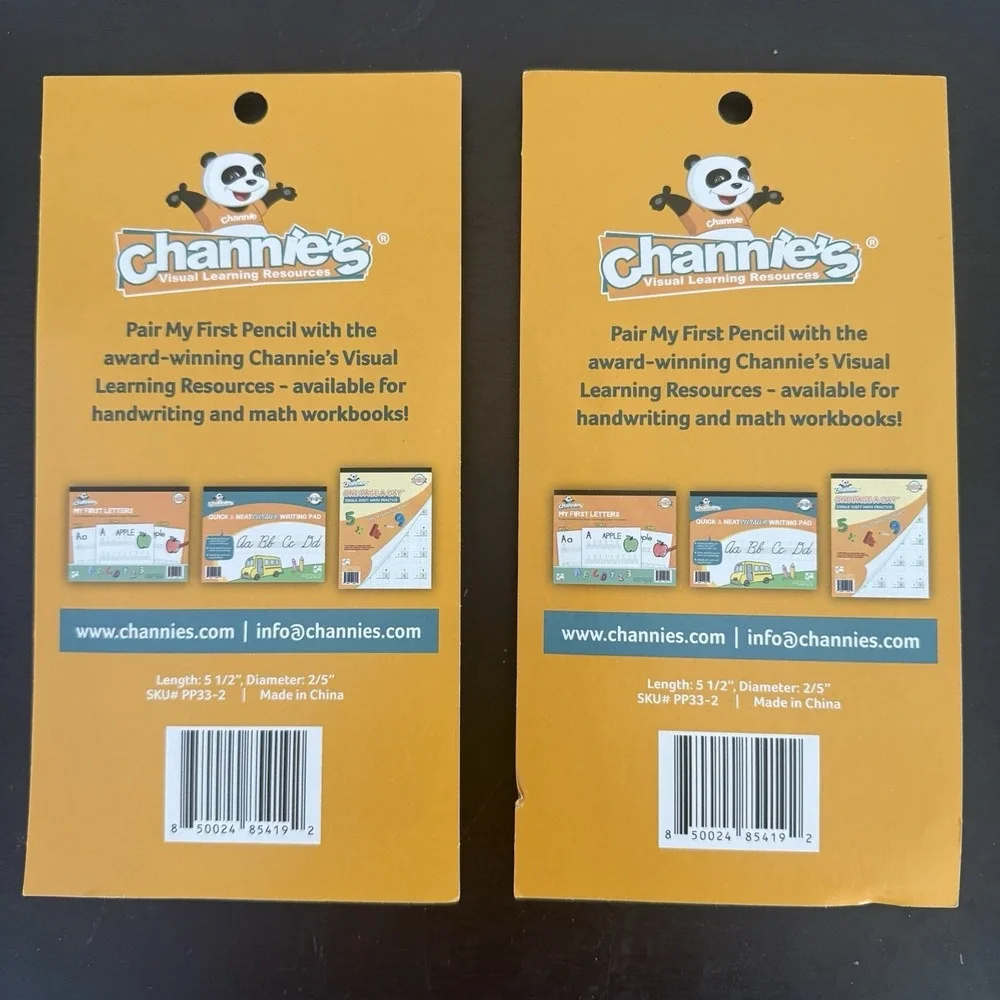 Channies My First Pencil Easy-to-Hold Jumbo Pencils for Preschoolers Kinder
